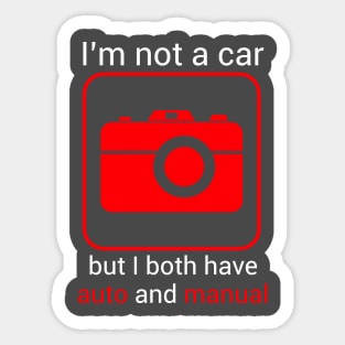 Camera Manual and Auto Sticker